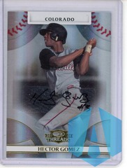 2008 Donruss Threads Gold Signatures 225/499 Hector Gomez #61 Auto